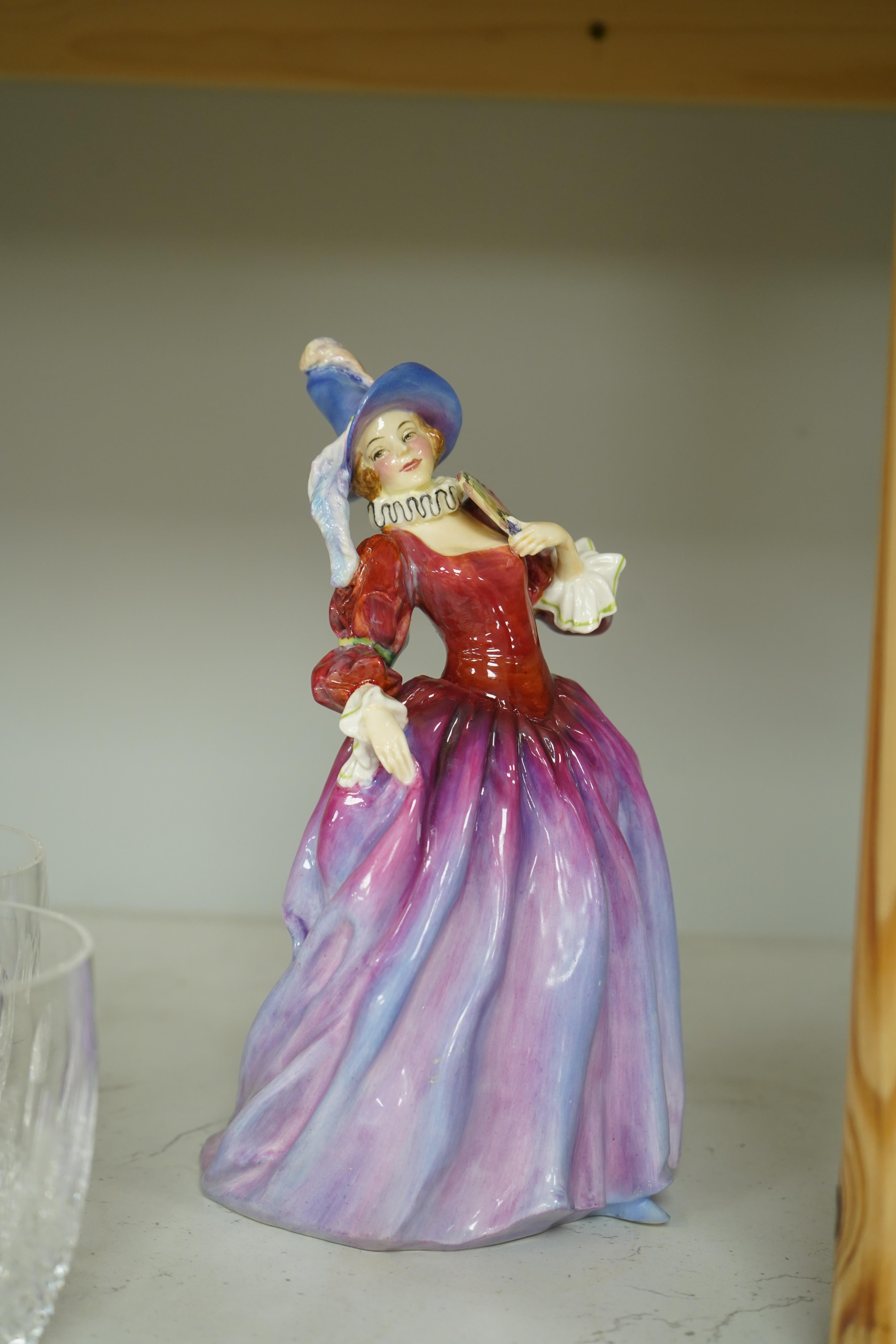 A Royal Doulton figurine, 'mariquita' HN1837 by Leslie Harradine issued from 1938-1949, 20cm. Condition - some good restoration